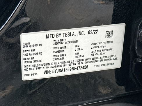 Used 2022 Tesla Model S Plaid image 35