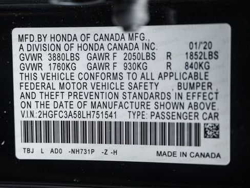 Used 2020 Honda Civic Si image 73