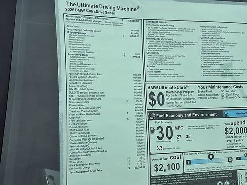 Certified 2026 BMW 530i xDrive w/ M Sport Package image 29