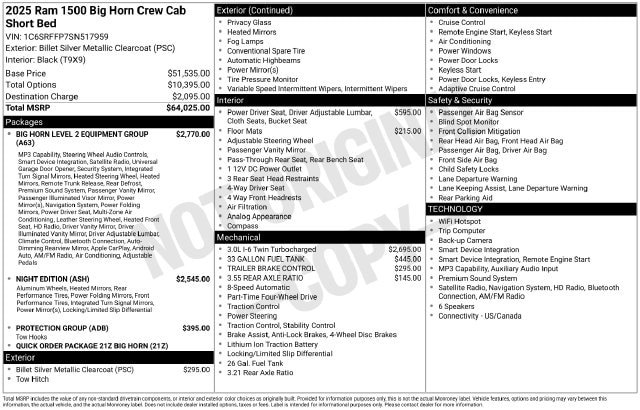 Used 2025 RAM 1500 Big Horn AWD/4WD image 8