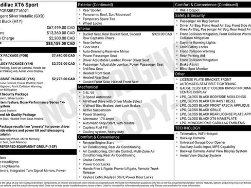 Used 2024 Cadillac XT6 Sport w/ LPO, ONYX Package AWD/4WD image 29
