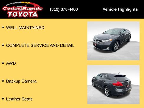 Used 2011 Toyota Venza AWD w/ Comfort Pkg image 8