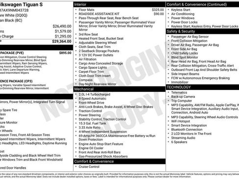 Used 2022 Volkswagen Tiguan S w/ IQ.Drive Package FWD image 6