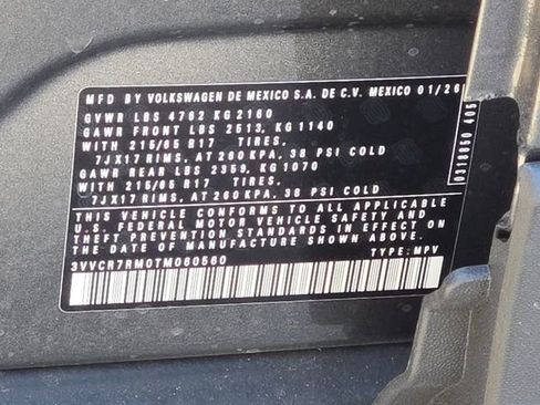 New 2026 Volkswagen Tiguan S FWD image 15