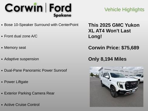 Used 2025 GMC Yukon XL AT4 w/ AT4 Premium Package AWD/4WD image 6