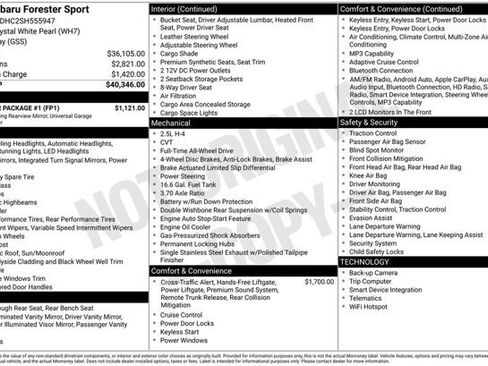 Certified 2025 Subaru Forester Sport w/ Popular Package #1 AWD/4WD image 33