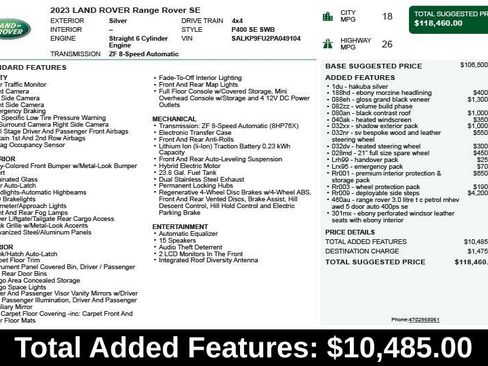 Used 2023 Land Rover Range Rover SE AWD/4WD image 3