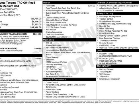 Certified 2023 Toyota Tacoma TRD Off-Road w/ TRD Premium Off Road Package AWD/4WD image 4