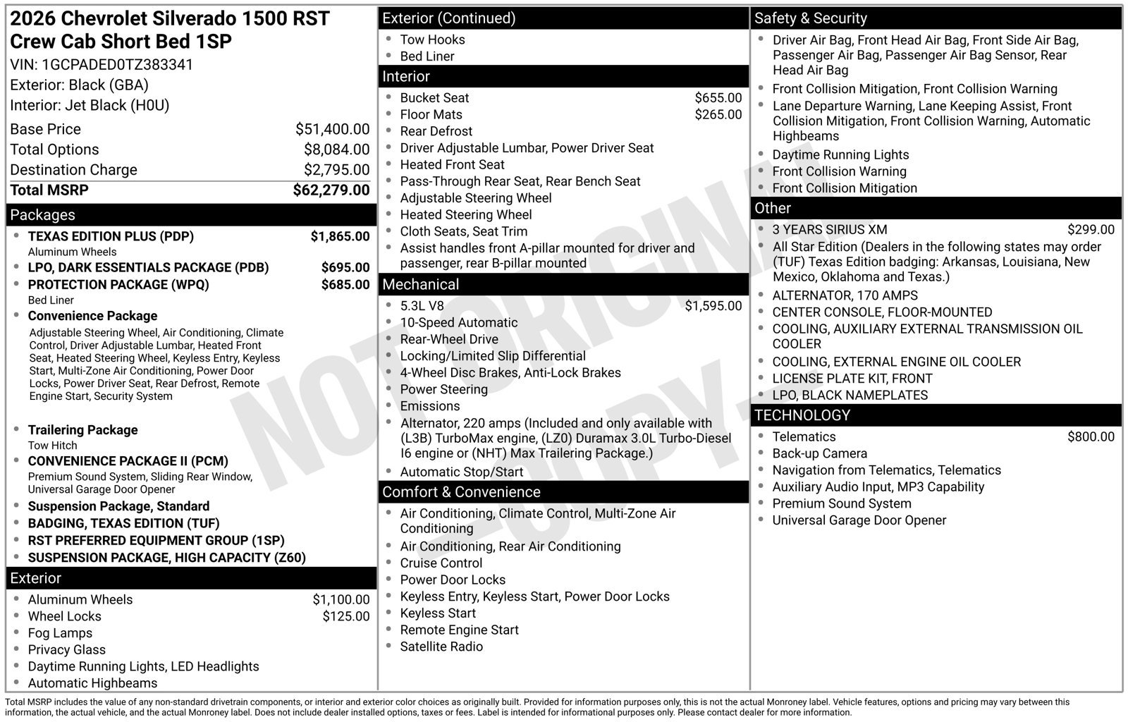 New 2026 Chevrolet Silverado 1500 RST w/ Texas Edition Plus RWD image 10