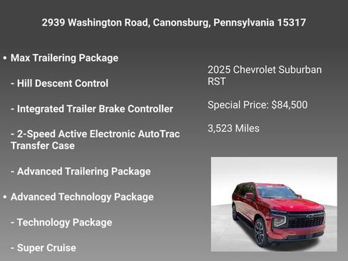 Certified 2025 Chevrolet Suburban RST AWD/4WD image 16