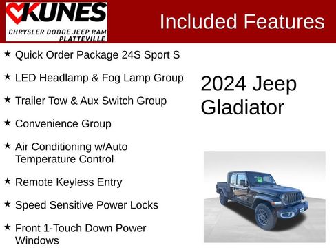 New 2024 Jeep Gladiator Sport image 2
