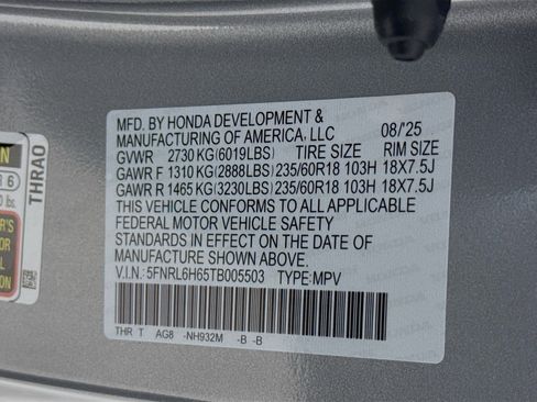 New 2026 Honda Odyssey EX-L image 40