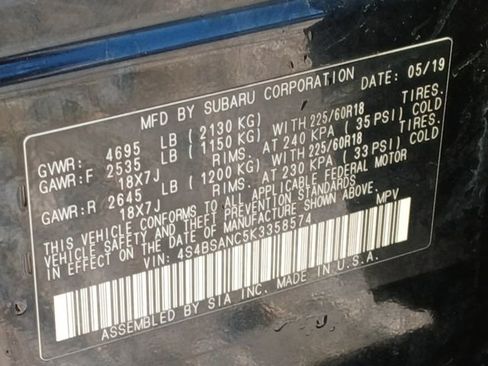 Used 2019 Subaru Outback 2.5i Limited image 19