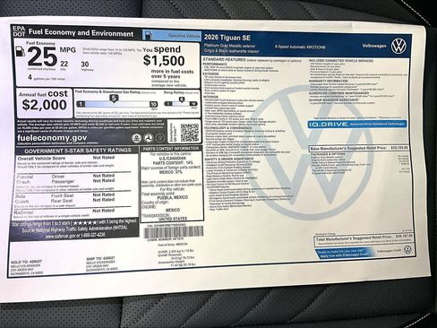 New 2026 Volkswagen Tiguan SE image 36