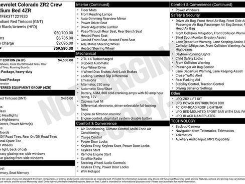 New 2026 Chevrolet Colorado ZR2 w/ Midnight Edition AWD/4WD image 5
