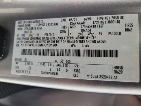Used 2021 Ford F150 Lariat AWD/4WD image 33