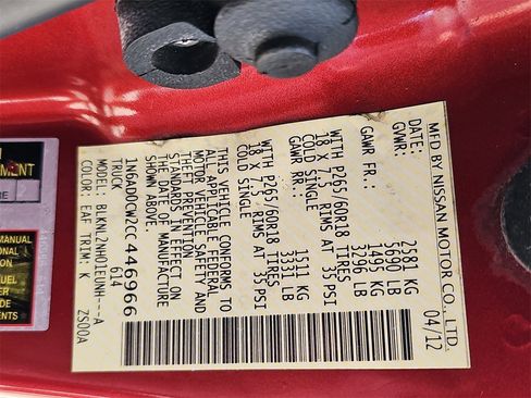 Used 2012 Nissan Frontier SV w/ Sport Appearance Pkg image 32