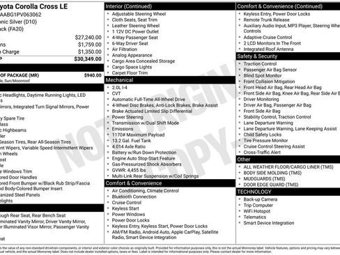 Used 2023 Toyota Corolla Cross LE w/ Moonroof Package image 41