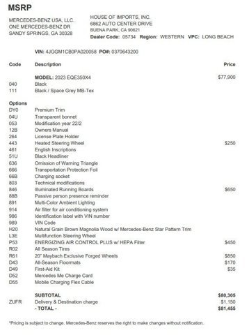 Certified 2023 Mercedes-Benz EQE 350+ 4MATIC SUV image 3