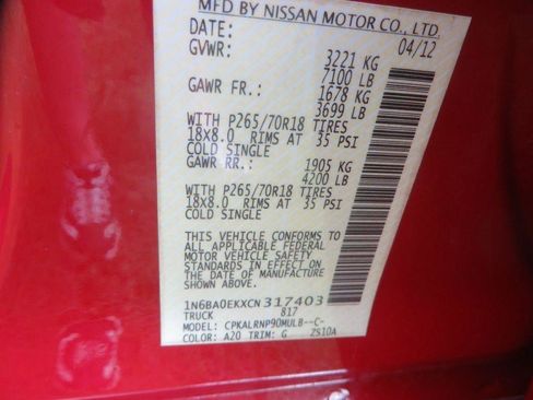 Used 2012 Nissan Titan S w/ S Popular Equipment Pkg RWD image 23