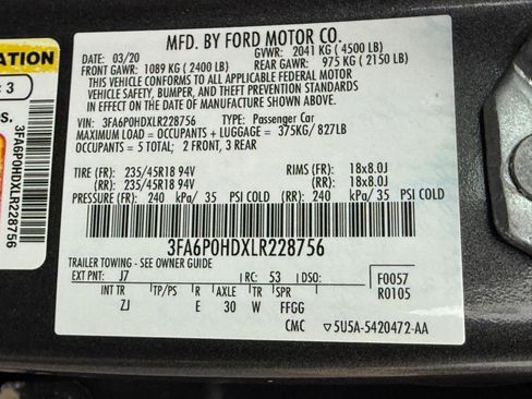 Used 2020 Ford Fusion SE w/ Equipment Group 151A image 25