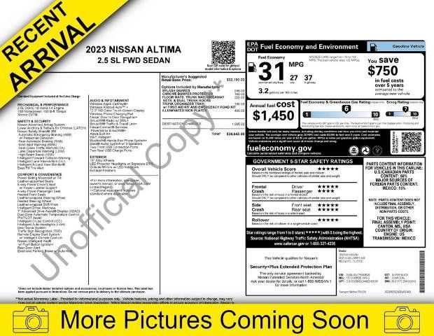 Certified 2023 Nissan Altima 2.5 SL FWD image 1