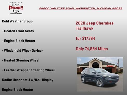Used 2020 Jeep Cherokee Trailhawk w/ Cold Weather Group image 5