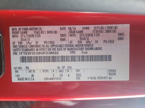 Used 2016 Ford F150 XLT w/ Equipment Group 302A Luxury image 47