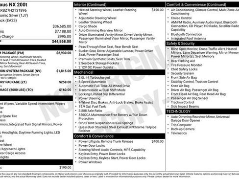 Used 2017 Lexus NX 200t AWD w/ Premium Package image 2