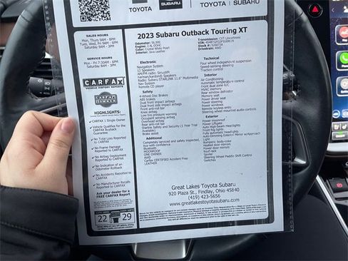 Used 2023 Subaru Outback Touring XT w/ Tech Package 2 image 27