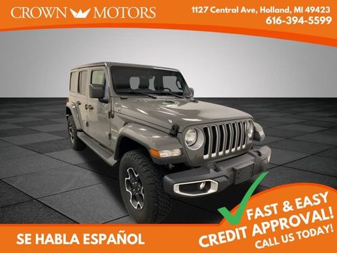 Used 2021 Jeep Wrangler Unlimited Sahara w/ Uconnect 4C Nav & Sound Group AWD/4WD image 1