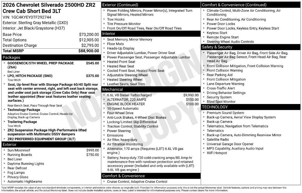 Used 2026 Chevrolet Silverado 2500 ZR2 AWD/4WD image 37