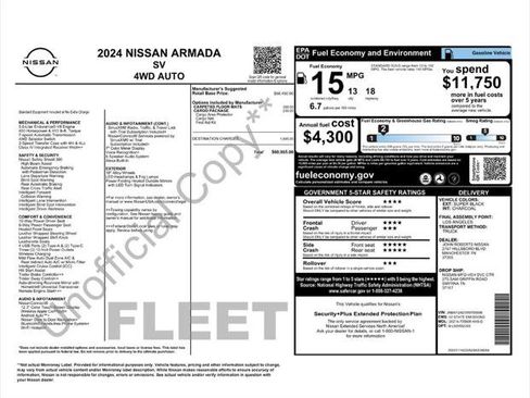 Used 2024 Nissan Armada SV w/ Cargo Package AWD/4WD image 2