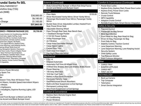 Certified 2021 Hyundai Santa Fe SEL w/ Convenience + Premium Package AWD/4WD image 14