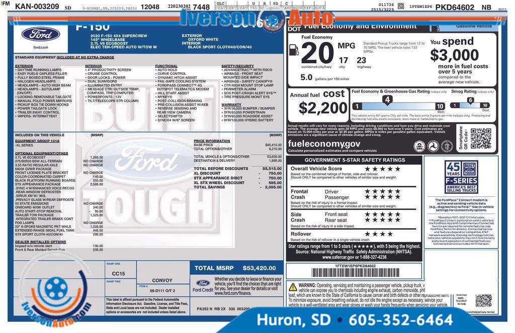 Used 2023 Ford F150 XL w/ STX Appearance Package AWD/4WD image 4