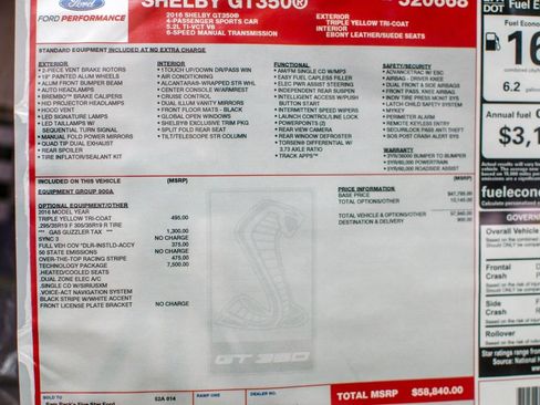 Used 2016 Ford Mustang Shelby GT350 w/ Technology Package image 26