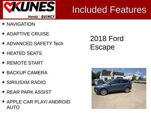 Used 2018 Ford Escape SEL w/ Ford Safe & Smart Package AWD/4WD image 2