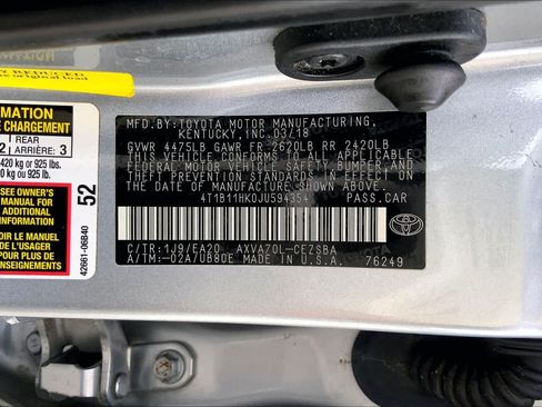 Used 2018 Toyota Camry SE w/ Convenience Package FWD image 36
