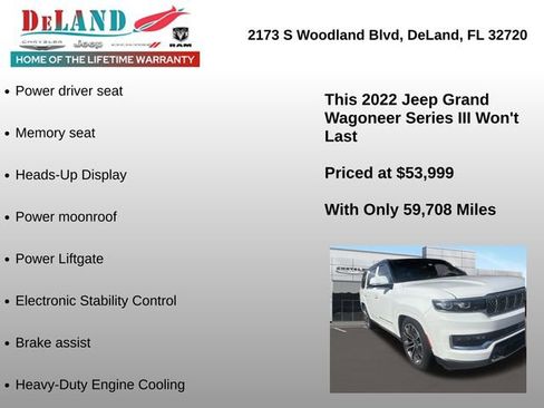 Used 2022 Jeep Grand Wagoneer Series III w/ Rear Seat Video Group 1 AWD/4WD image 4