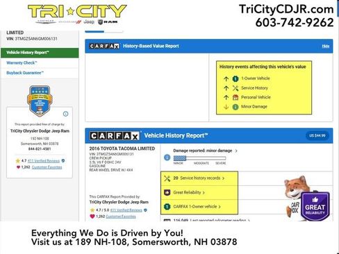 Used 2016 Toyota Tacoma Limited w/ Towing Package image 11