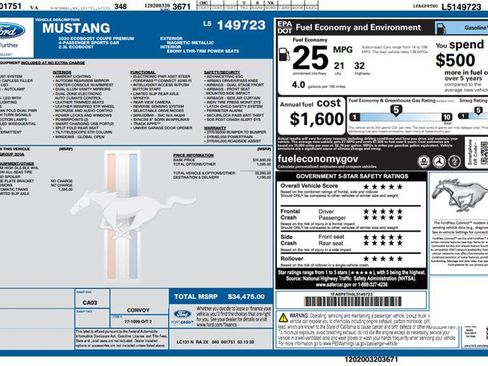 Used 2020 Ford Mustang Premium RWD image 3