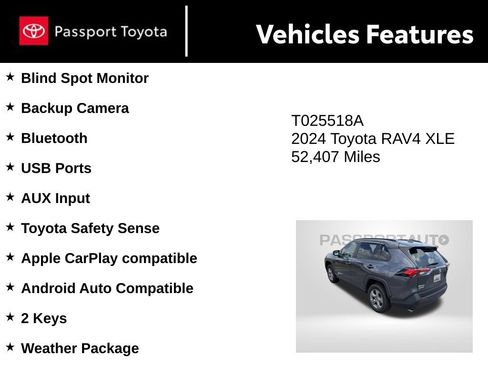 Certified 2024 Toyota RAV4 XLE w/ Weather Package AWD/4WD image 10