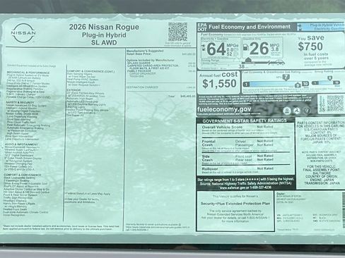 New 2026 Nissan Rogue SL AWD/4WD image 14