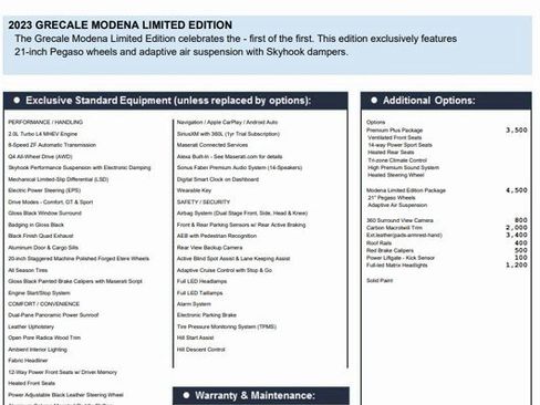 Certified 2023 Maserati Grecale Modena image 2