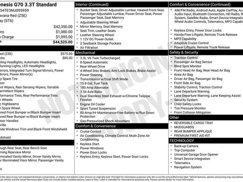 Used 2022 Genesis G70 3.3T image 6