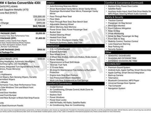 Used 2023 BMW 430i Convertible w/ M Sport Package image 17