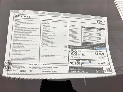 New 2026 Audi S5 Premium Plus AWD/4WD image 19
