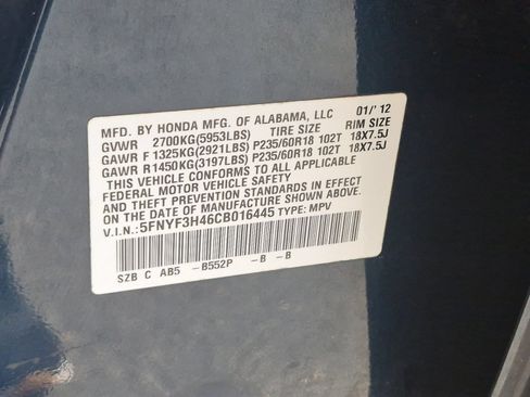 Used 2012 Honda Pilot EX image 23