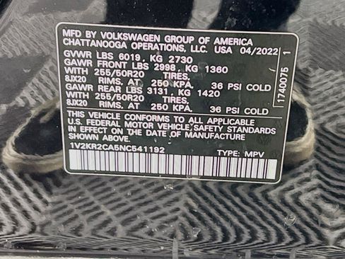 Used 2022 Volkswagen Atlas SE AWD/4WD image 35