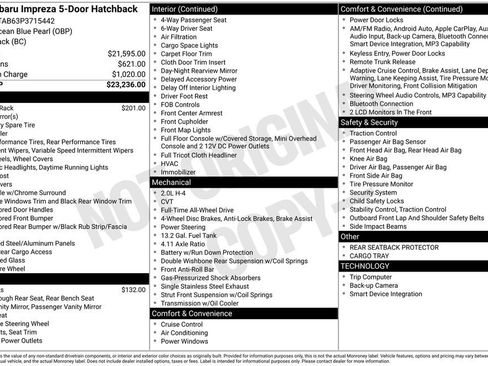 Used 2023 Subaru Impreza 2.0i image 39